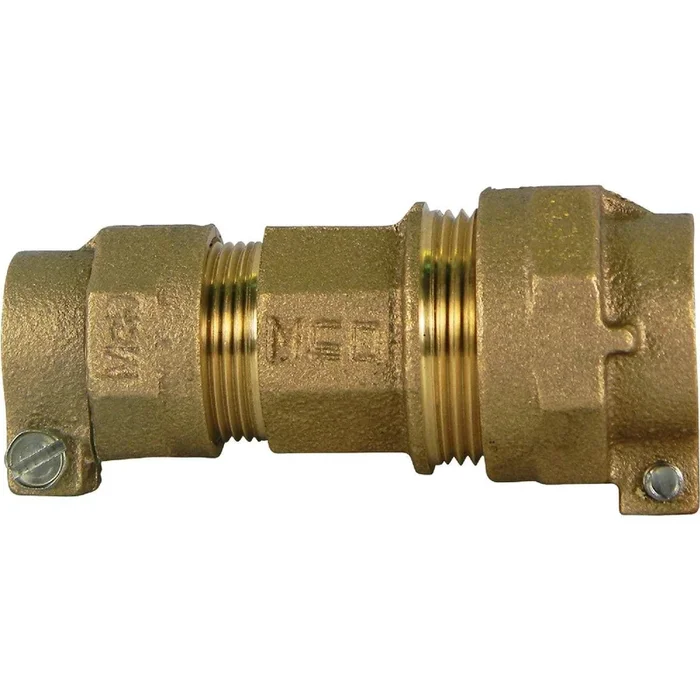 A Y McDonald 74758-22 C 3/4 In. CTS x 1 In. CTS Brass Low Lead Connector