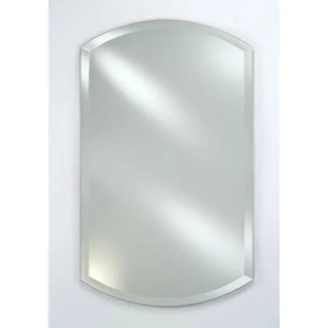 Afina Corporation 16X26 Double Arch Frameless With Tilt Brackets Satin Nickel Contemporary Brackets