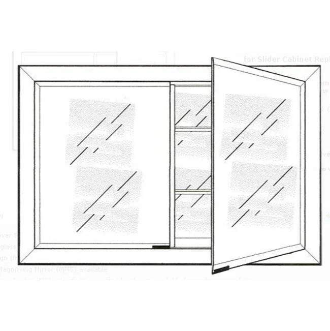 Afina Corporation Double Door 33X23 Recessed Arlington White