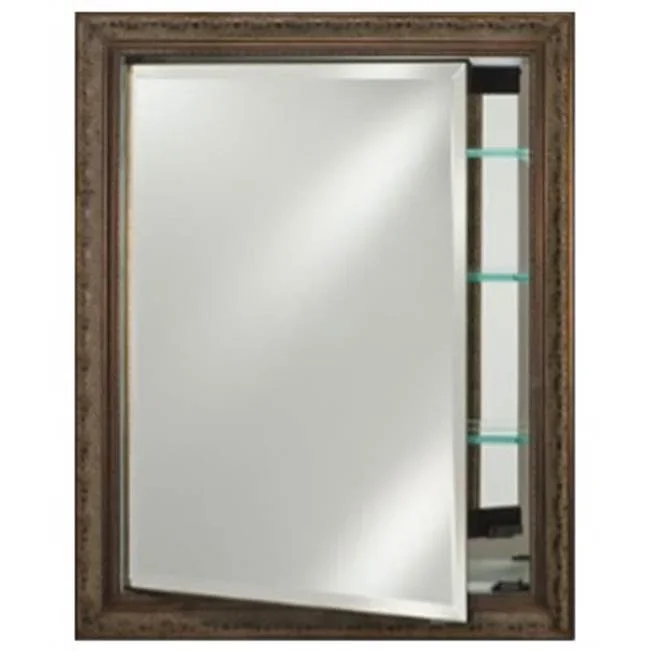 Afina Corporation Single Door 17X36 Recessed Elegance Silver