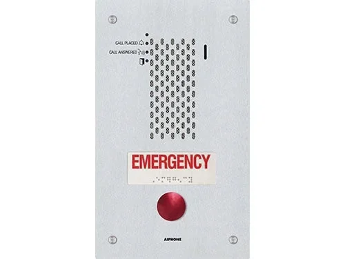 Aiphone IX-SSA-RA IP Audio Emergency Station, SIP Compatible, 1-Call Button