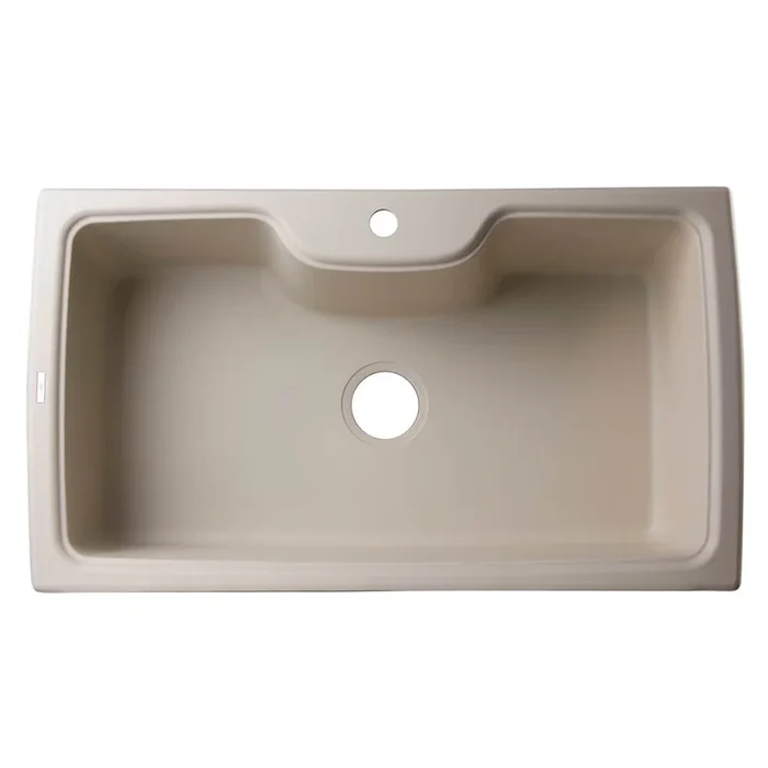 Alfi Trade Biscuit 35” Drop-In Single Bowl Granite Composite Kitchen Sink