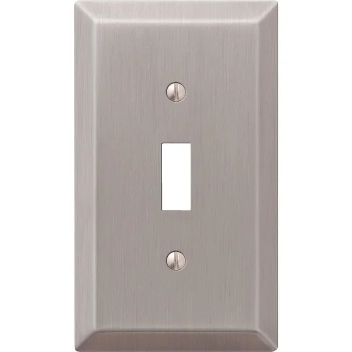 Amerelle 163TBN 1-Gang Stamped Steel Toggle Switch Wall Plate