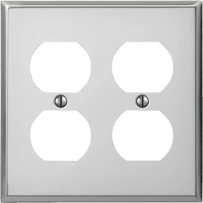 Amerelle C983DDCH PRO 2-Gang Stamped Steel Outlet Wall Plate