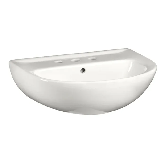 American Standard 0468008.020 24 Evolution 8 Widespread Pedestal Sink Top in WHITE
