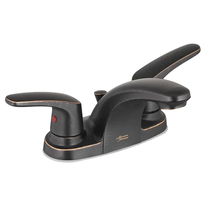 American Standard 7075200.278 Colony PRO 4 Centerset 2-Handle Bathroom Faucet 1.2 gpm/4.5 L/min With Lever Handles in Legacy Bronze