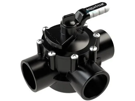 AquaStar AV3W15C FlowStar 3-Way Valve with Rubber Handle | 1.5 x 2