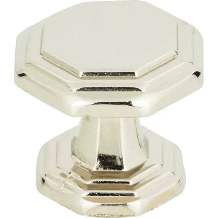 Atlas Dickinson Octagon Knob 1 1/4 Inch Polished Nickel