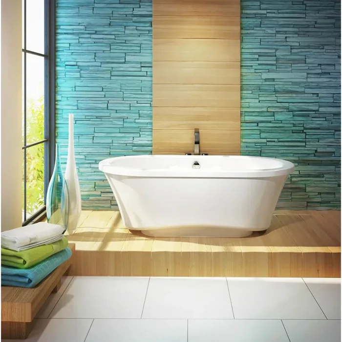 Bain Ultra AMMA OVAL 7242 FS FLAT DECK NARROW BASE TUB WHITE