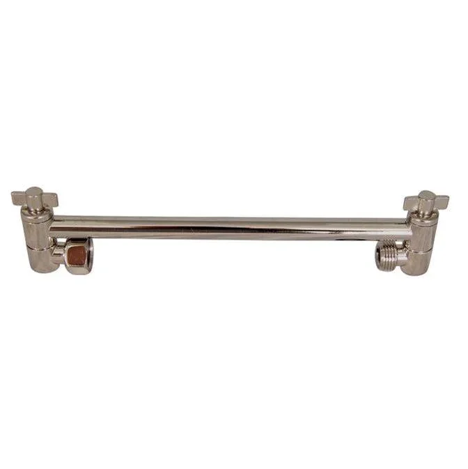 Barclay 10” Adjustable Shower Arm ONLY Polished Nickel