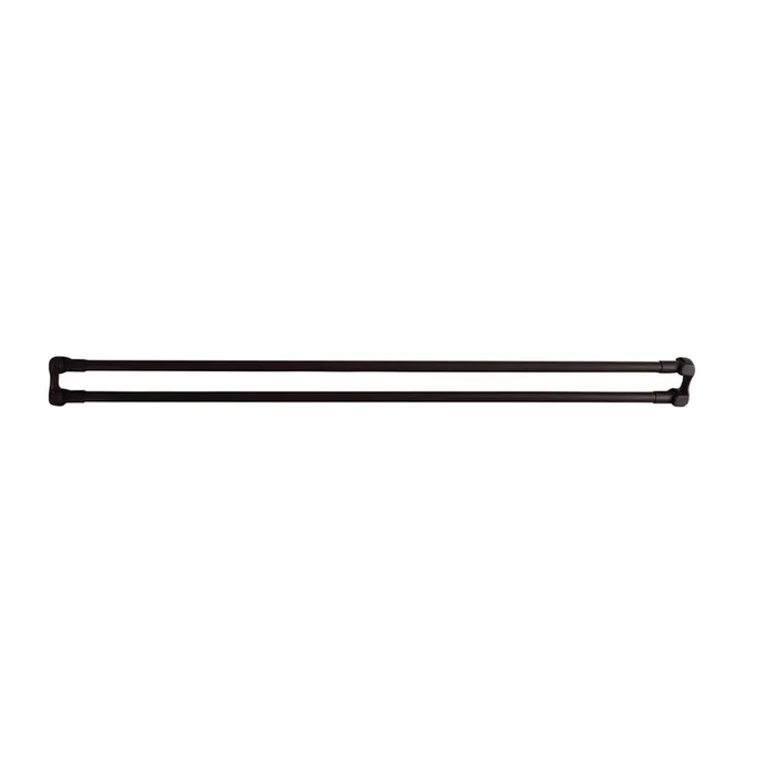 Barclay 66” Straight Double Shower Curtain Rod w/ Flanges-CP