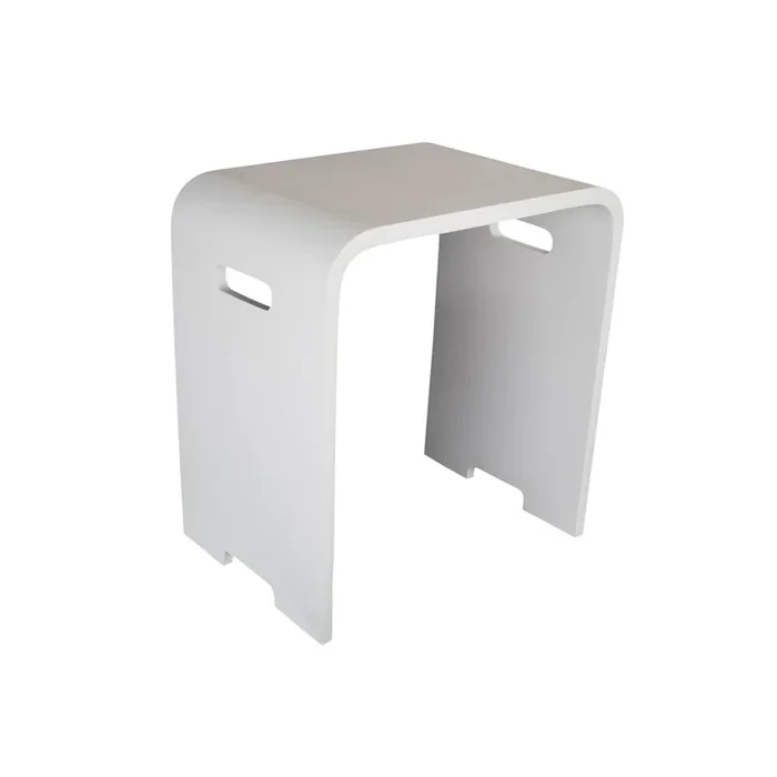 Barclay BARstone Shower Stool, White Matte