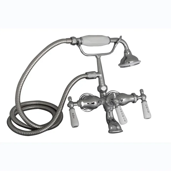 Barclay Elephant Spout, Hand Held Shower, Polished Chrome