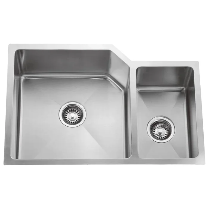 Barclay Laguna 33′ SS 70/30 Double Bowl Offset Undermount Sink