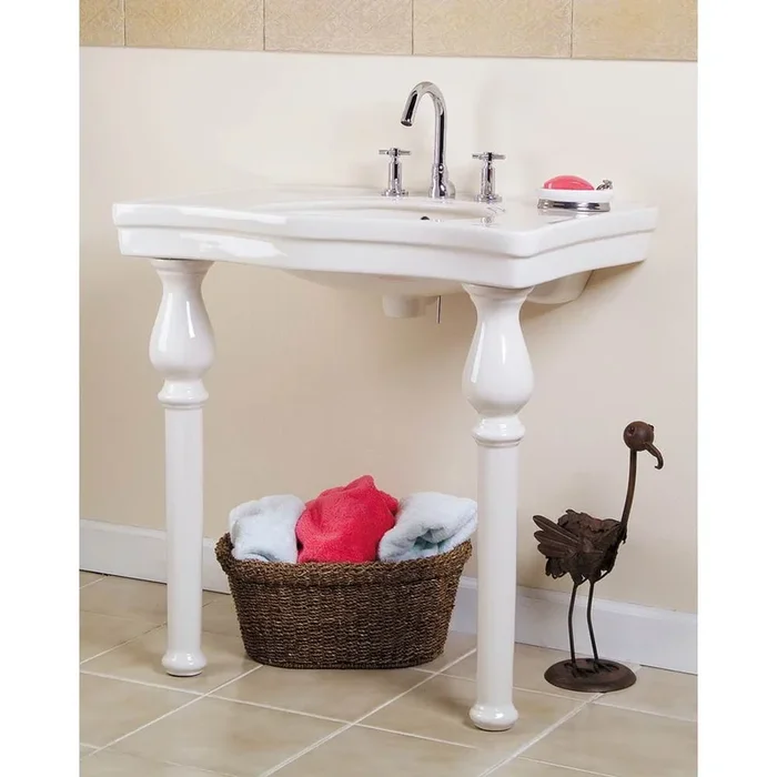 Barclay Milano Console Basin, 8”cc, White