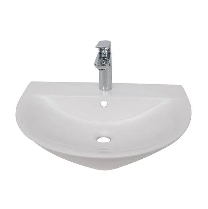 Barclay Morning 650 Wall Hung W/ 8” Widespread,Overflow, White