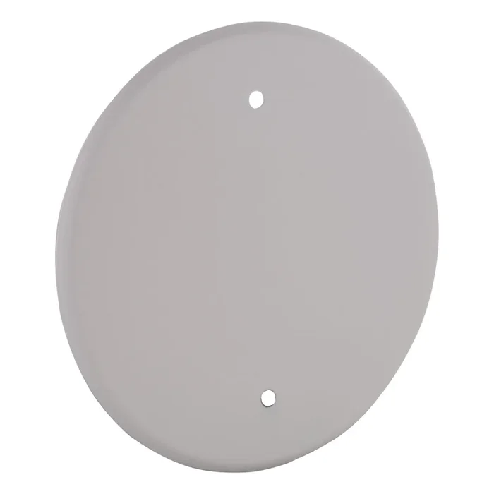 BELL 5653-1 5 In. Round Steel Closure Plates, Off-white (2) 8-32 screws