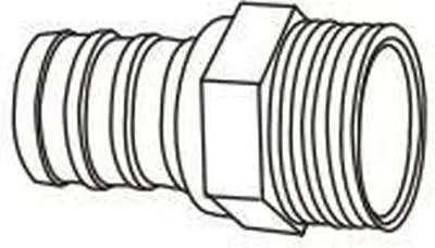 BMI 39806 1 x 1, PEX x MPT 100 PSI Lead-Free DZR Brass Straight Male Adapter