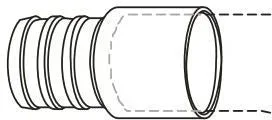 BMI 39906 1 x 1 PEX x Soldered 100 PSI Lead-Free DZR Brass Straight Adapter