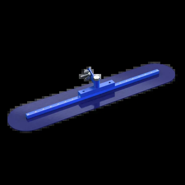 Bon 82-344 Blue Steel Fresno Trowel – Round End 24 x 5 with Swivel All Angle Bracket