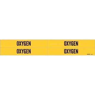 Brady 7209-4 BRA 4 Style Permanent Acrylic Pipe Marker OXYGEN