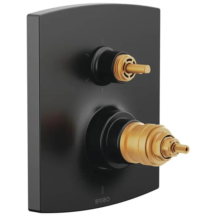 Brizo Kintsu® TempAssure® Thermostatic Valve Trim with Integrated 6-Function Diverter Trim – Less Handles