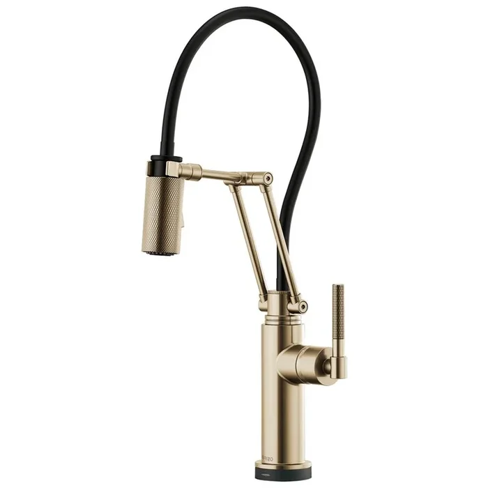Brizo Litze® SmartTouch® Articulating Kitchen Faucet with Knurled Handle