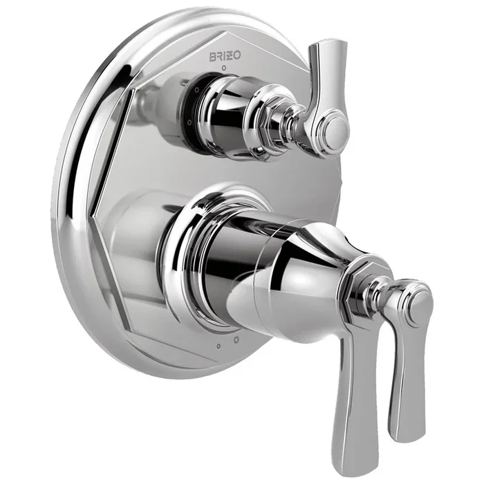 Brizo Rook® TempAssure® Thermostatic Valve with 3-Function Diverter Trim