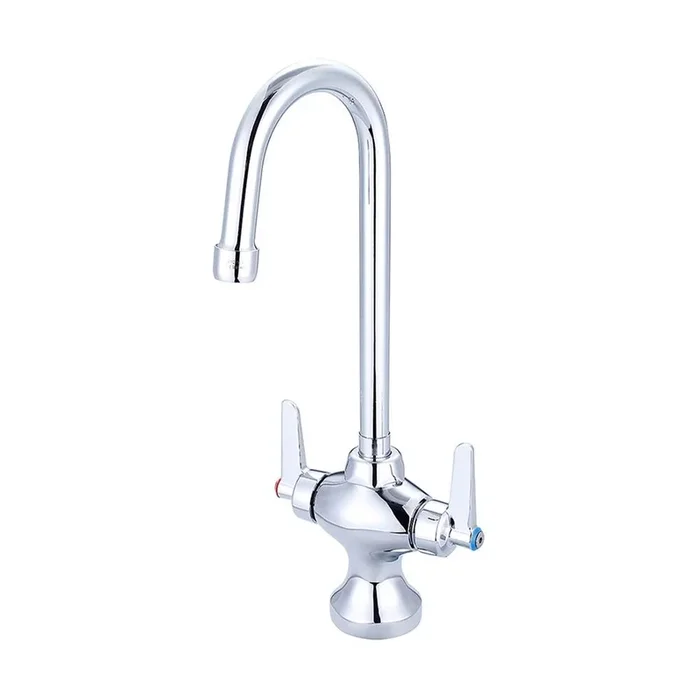 Central Brass Bar/Pantry-1 Hole Lvr Hdl 4-3/32” Gooseneck Rigid/Swivel Spt-Pc