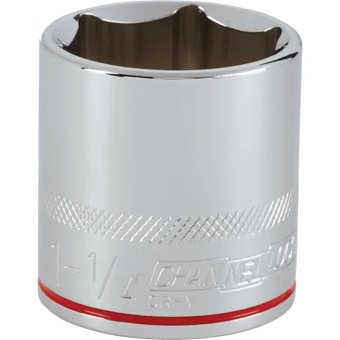 Channellock 302786 1/2 In. Drive 1-1/4 In. 6-Point Shallow Standard Socket