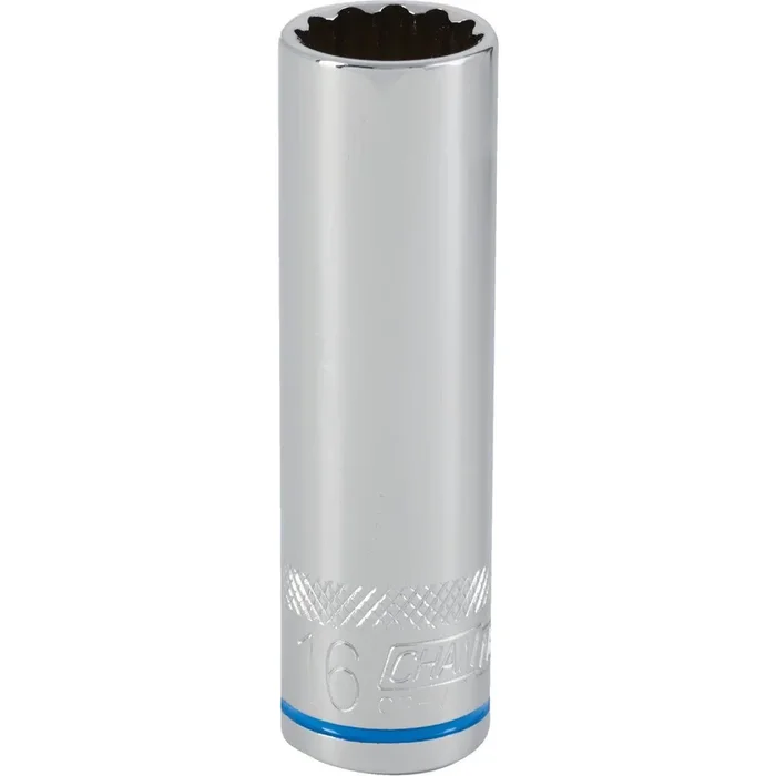 Channellock 302859 1/2 In. Drive 16 mm 12-Point Deep Metric Socket