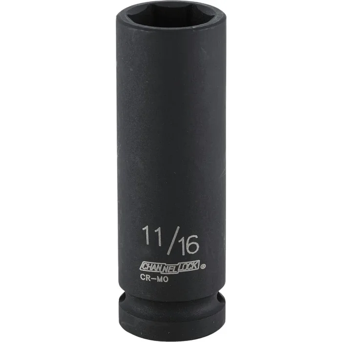 Channellock 313300 1/2 In. Drive 11/16 In. 6-Point Deep Standard Impact Socket