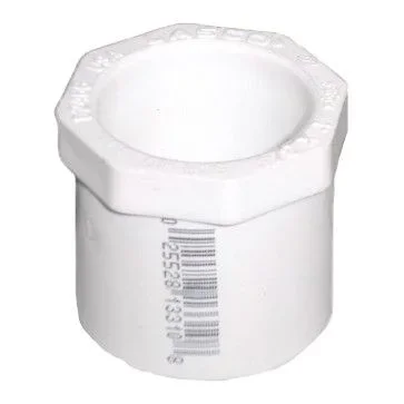 Charlotte 437-212 PVC (Schedule 40) 2107 Series Reducer Bushing, Flush Style, SPG x S, 1-1/2 x 1-1/4