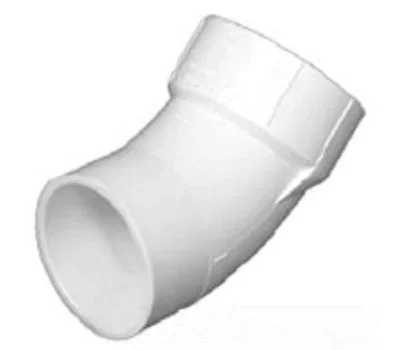 CHARLOTTE PIPE AND FOUNDRY COMPANY PVC003231000 2 in. Spigot x Hub PVC DWV 45-Degree Street Elbow