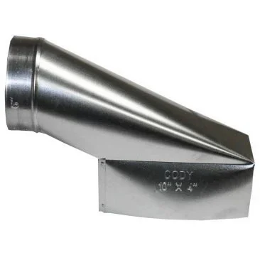 Cody Company 2244146 End Register Boot, 6 in Dia, Galvanized, Steel