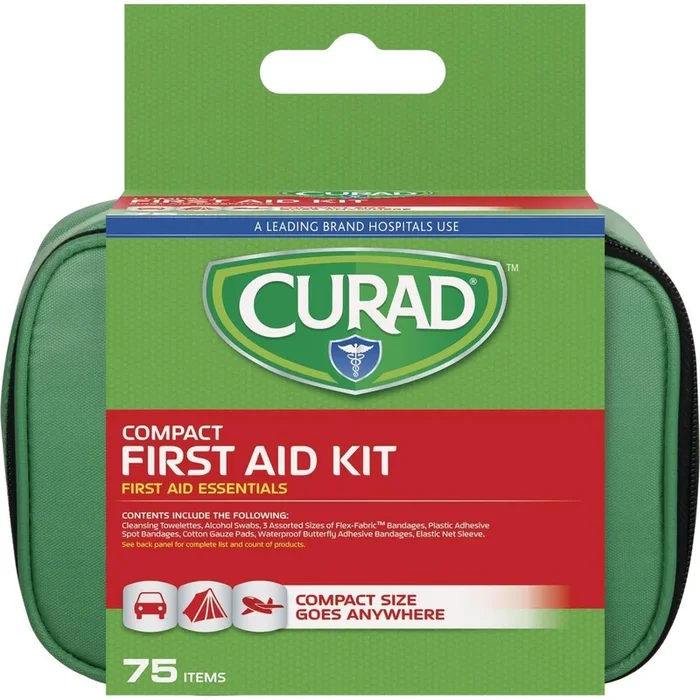 Curad CURFAK200RB Compact First Aid Kit 75-Piece