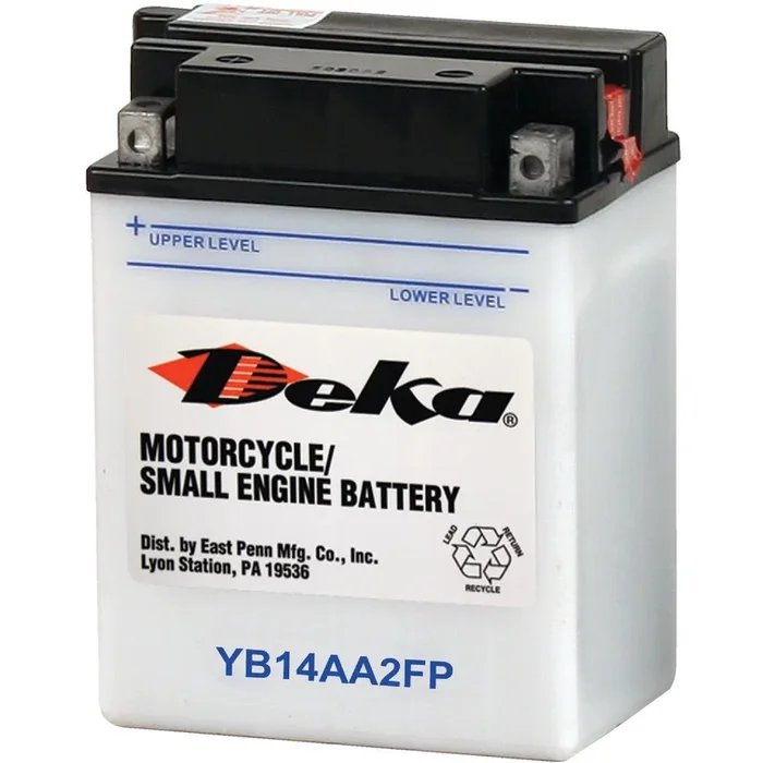 Deka YB14AA2FP 12-Volt 190 CCA Powersport Battery Left Front Positive Terminal