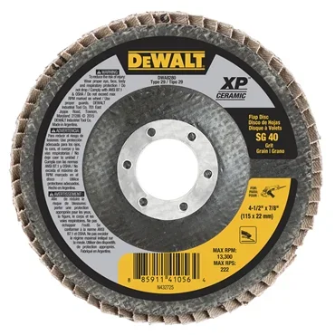 DeWalt DWA8280 | 4-1/2 x 7/8 in. Ceramic Flap Disc