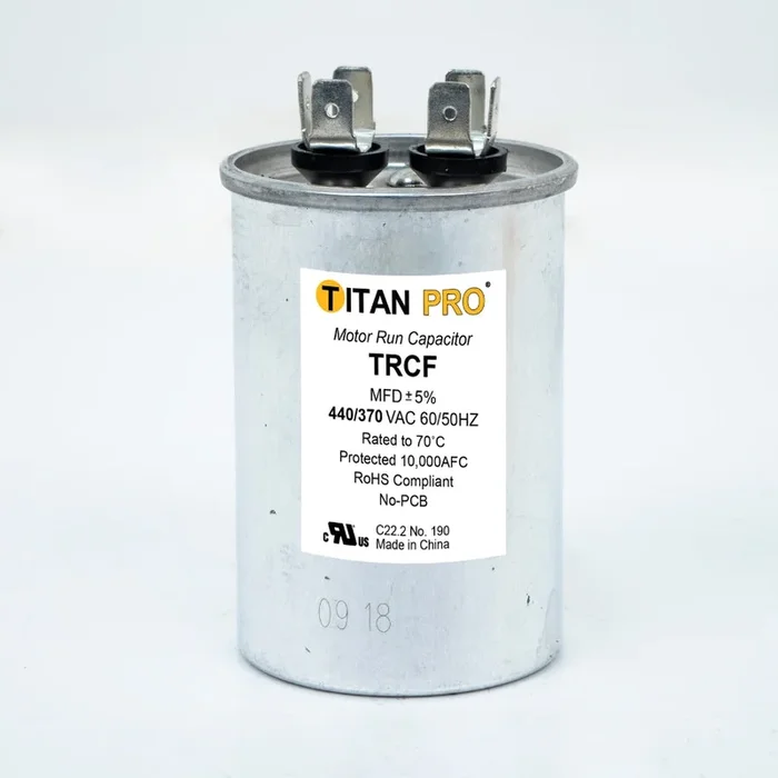Diversitech TRCF45 Run Capacitor, 45 mfd 440/370V Single Round Titan Pro