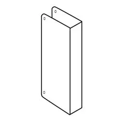 DON-JO MFG INC 90-S-CW Door Lock Wrap Around Plate, Blank, 5 Width x 12 Height, 1-3/4 Door, 22 Gauge, Stainless Steel, With Trim Screw