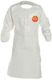 DuPont D14249638 Tychem 4000 Long Sleeved Apron with Elastic Wrists XL
