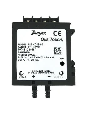Dwyer 616KD-B-06 Differential Pressure Transmitter 0-20 w.c.
