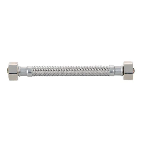 Easyflex EF-FC-12F12F-30 SS Braided Faucet Connector, 1/2 Inch FIP x 1/2 Inch FIP, 30 Inch