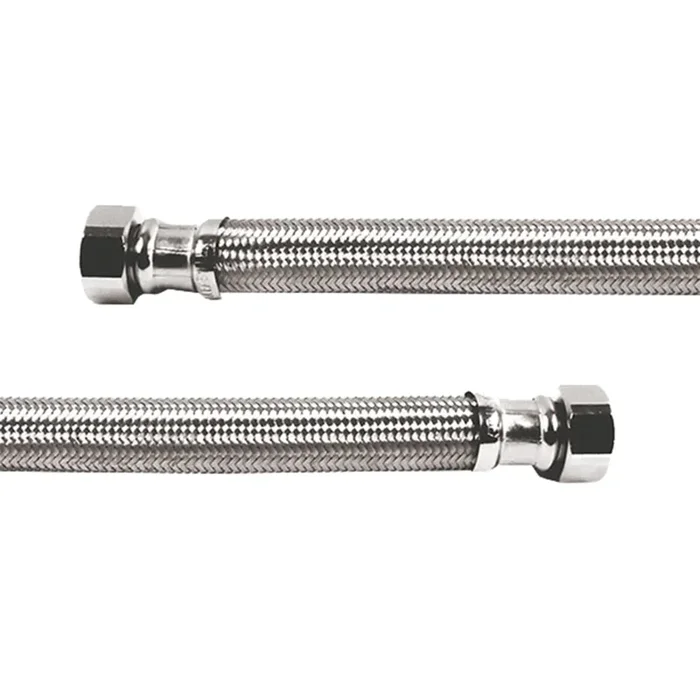 Easyflex EFWC-034-BR-1010-18 Flexible Water Connector – Stainless Steel Braided – 3/4 in. FIP x 3/4 in. FIP x 18 in. long