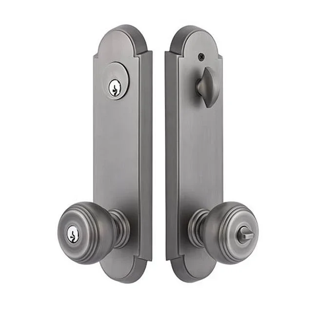 Emtek 2-PT Lock Key in Knb/Lvr Sgl Cyl, Annapolis Plate, Egg Knob, US10B