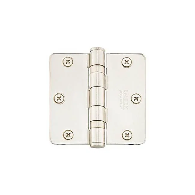 Emtek 9400 Stl Hinge, HD BB, 1/4RdCr, 3.5, US19