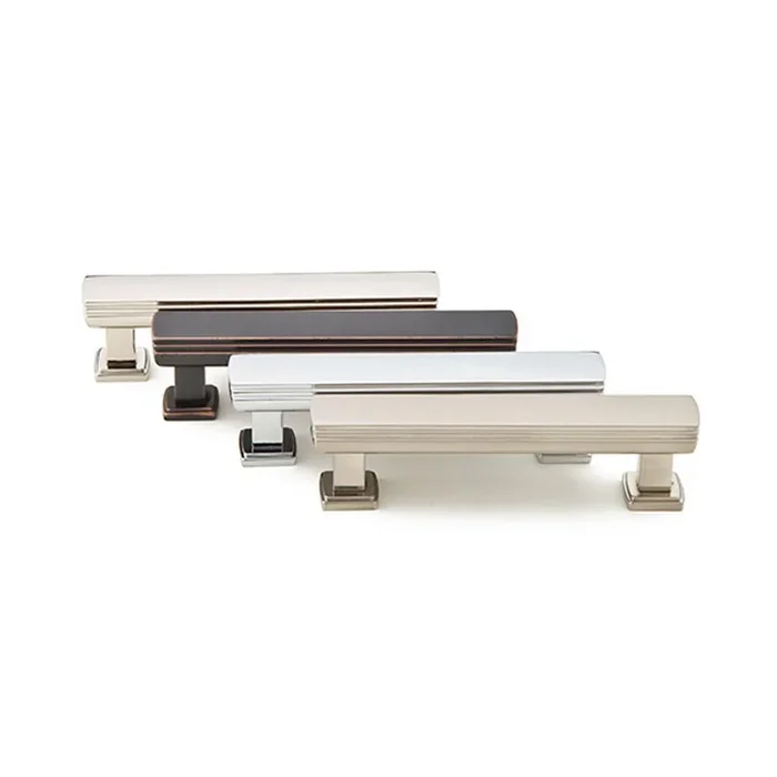 Emtek Art Deco Pull, 3-1/2” C-C, US10B