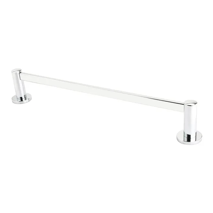Emtek Brass Modern TowelBar, Square Rosette, 30”, US10B
