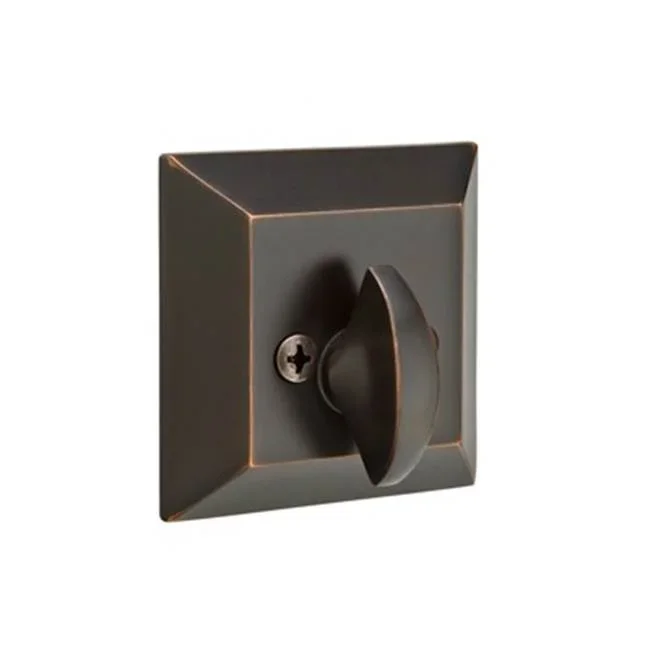 Emtek Brass Quincy Rosette Deadbolt, Sgl Sided, US4