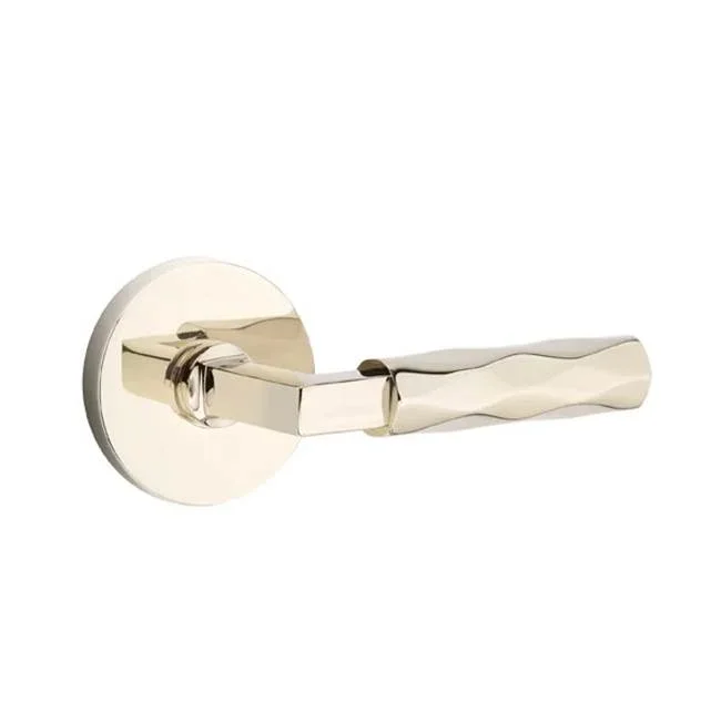 Emtek Concealed Fastener, Passage, Disc Rosette US14, L-Square Stem US14, Tribeca Handle US14